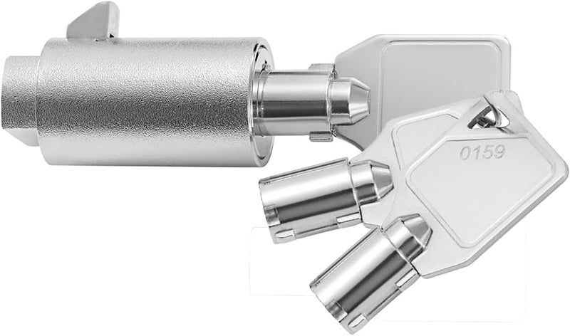 WOOCH Tubular Key Lock for Vending Machines - Vending Machine Locks Keyed Alike Coke Snack Machine Candy Lock Soda Machine Lock, 3Pcs Keys, Zinc Alloy, Chrome (1 Pack) - Image 1